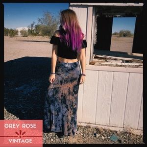 [SOLD] Neutral tie-dye bohemian maxi skirt